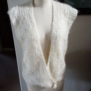 Gorgeous Vintage Hand Knit Mohair Blend Sweater Vest